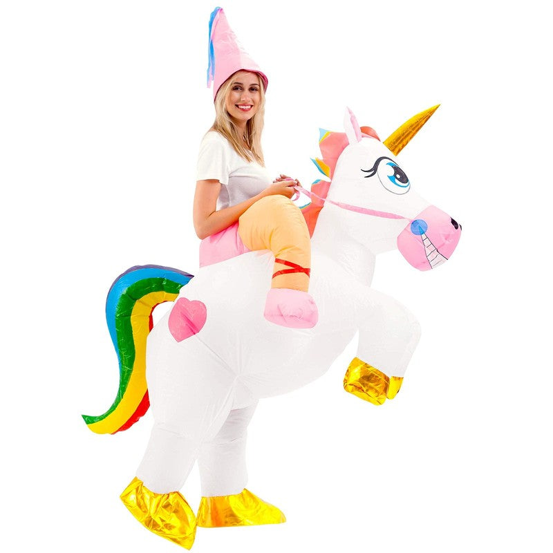 Ride On Unicorn Inflatable Costume for Adults Fun Halloween Dress Up Party4