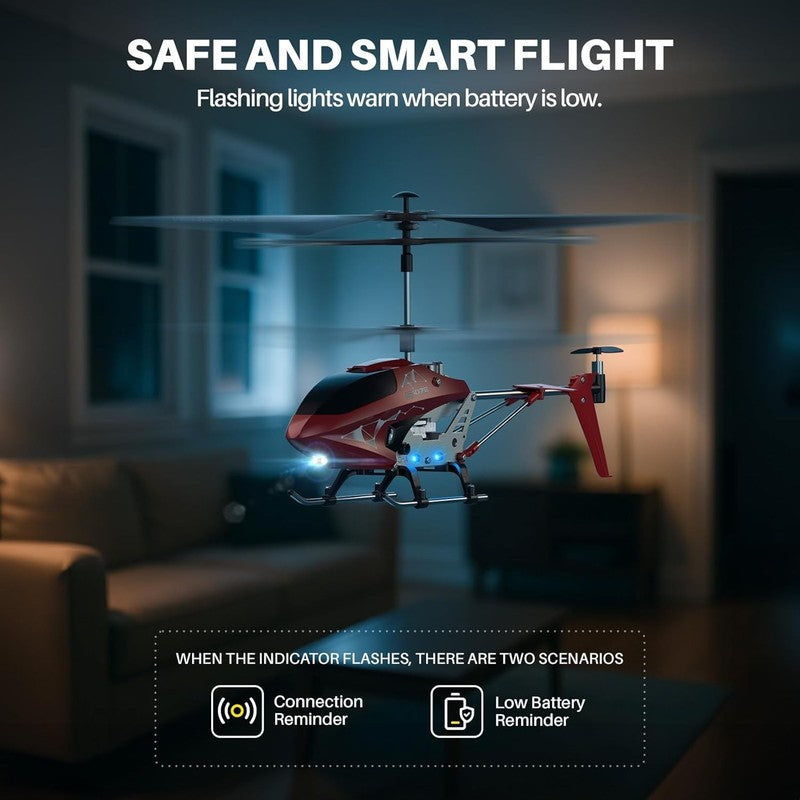Kids RC Helicopter S107H E Remote Control Durable Alloy One Key Takeoff5