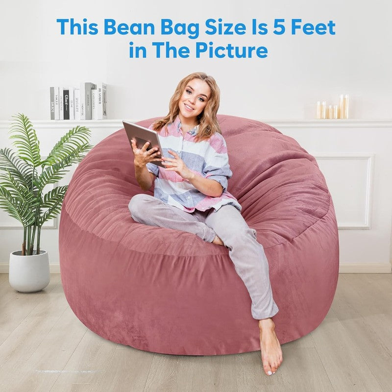 3 Ft Large Bean Bag Chairs for Adults/Teens with Memory Foam Filling, Soft Bean 6