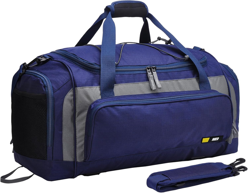 60L Large Gym Duffle Bag w/ Shoe Compartment Lightweight Sports Travel Navy8