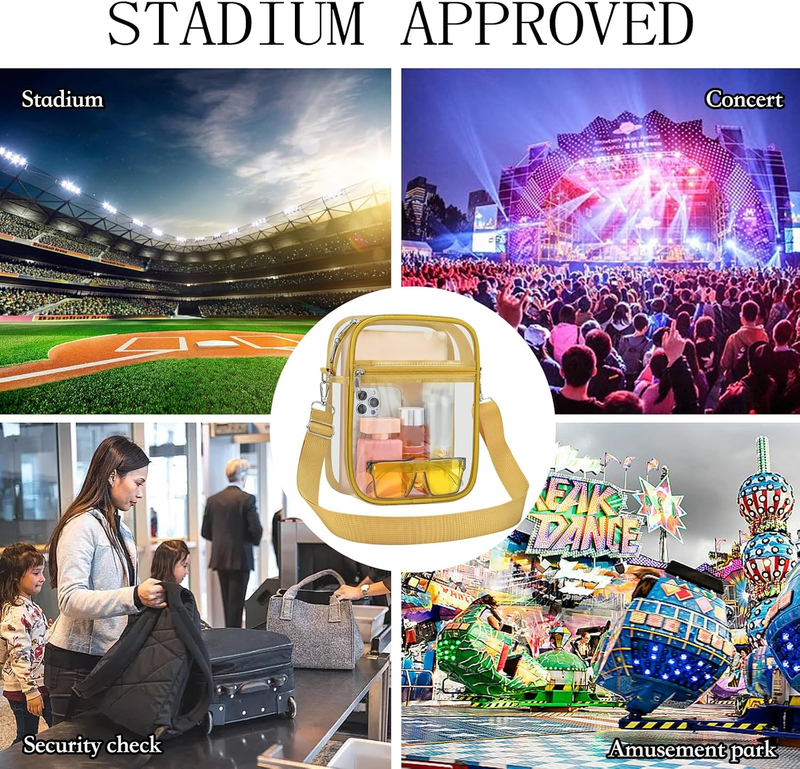 Clear Stadium Approved Crossbody Bag Transparent Messenger Bag Unisex5