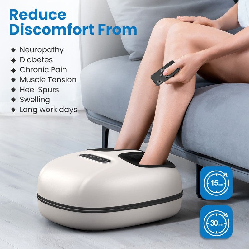 Shiatsu Foot Massager with Heat for Neuropathy Tired Foot Blood Circulation, FSA10