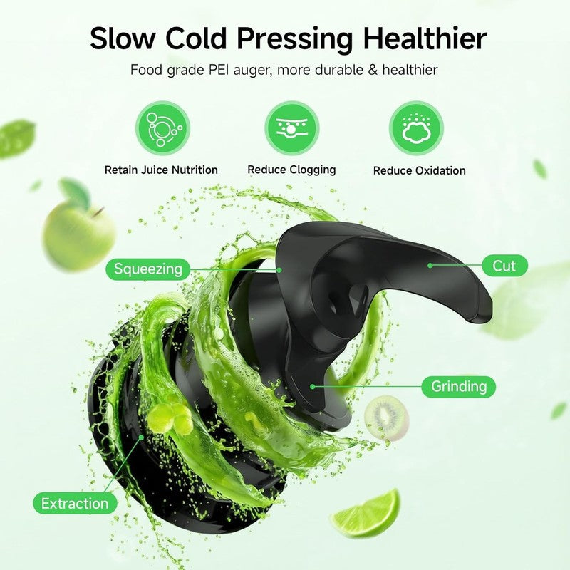 400W Cold Press Juicer, 5.8" Wide Feed Chute Slow Masticating Juicer Machines fo6