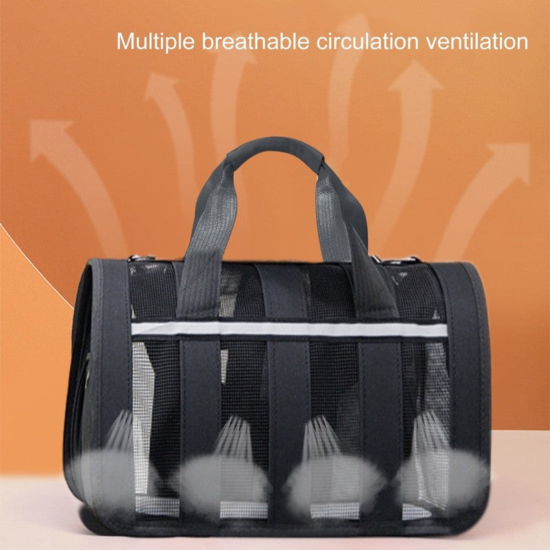 Soft Sided Pet Carrier Airline Approved Collapsible Travel Bag Mesh Washable Mat3