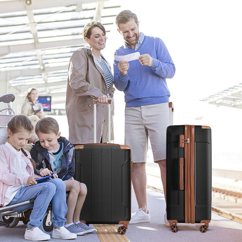 24" Checked Luggage 65L Hardshell Suitcase TSA Lock Spinner Wheels1