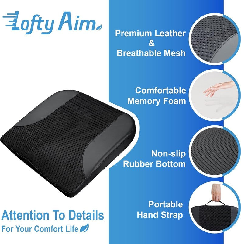 Memory Foam Car Seat Cushion for Sciatica & Back Pain Relief – Black5