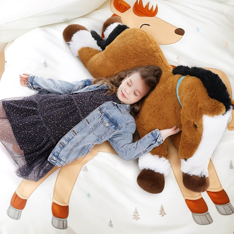 47" Giant Horse Stuffed Animal Large Stuffed Horse Plush Toy1