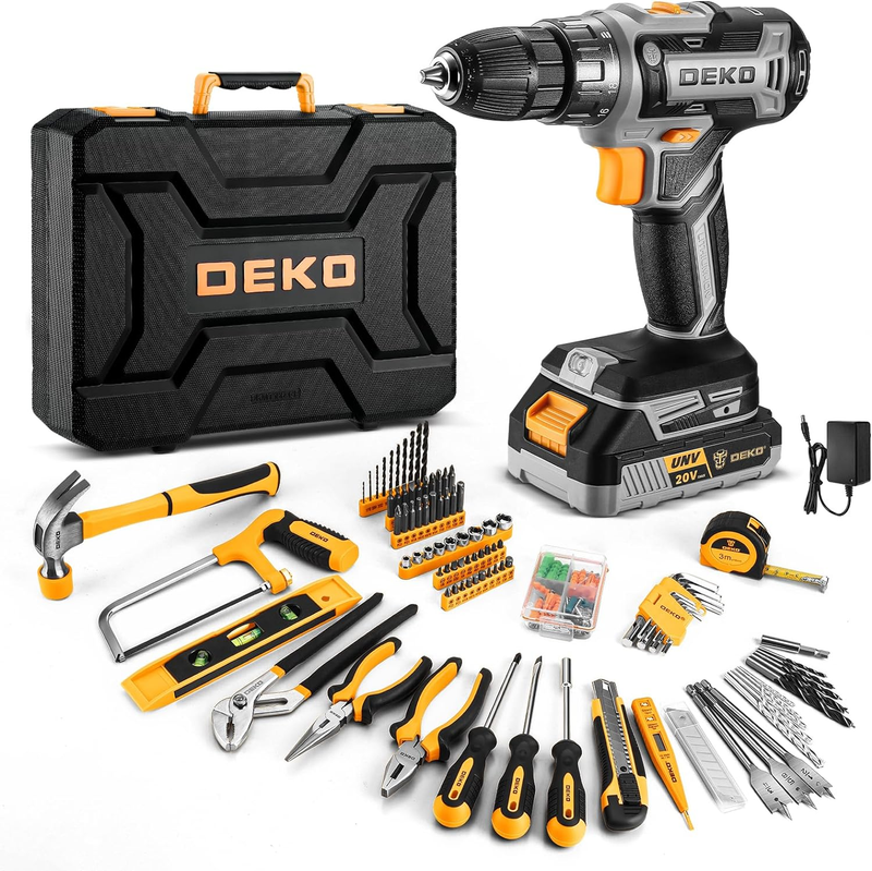 20V Cordless Drill Tool Kit Power Electric Drill Driver Home Repair Case9