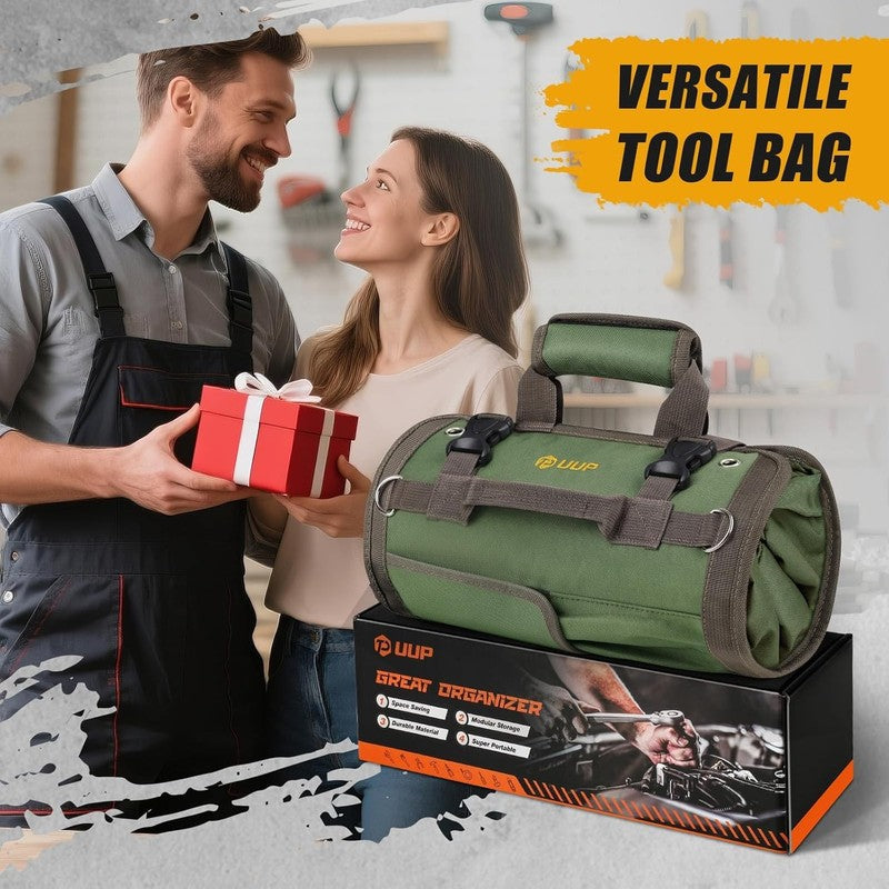 Tool Bag Roll Up,  Heavy Duty Portable Soft Tool Storage Organization, Foldable 3