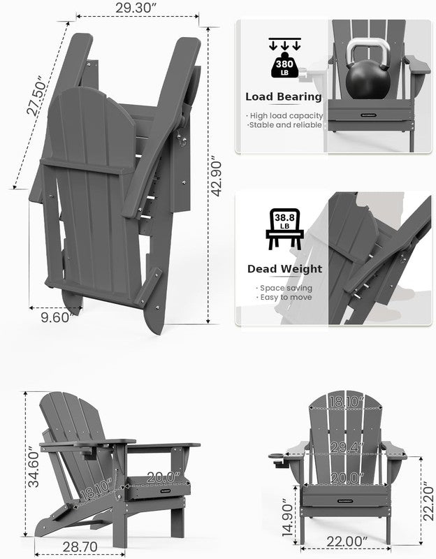 Folding Adirondack Chairs, Patio Chairs, Lawn Chairs, Outdoor Chair, Adirondack 2