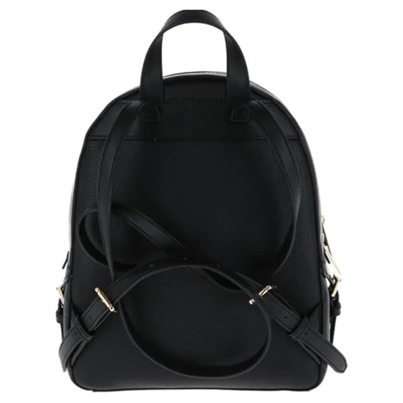 Womens Jaycee Pebbled Leather Medium Backpack Zip Pocket Black1