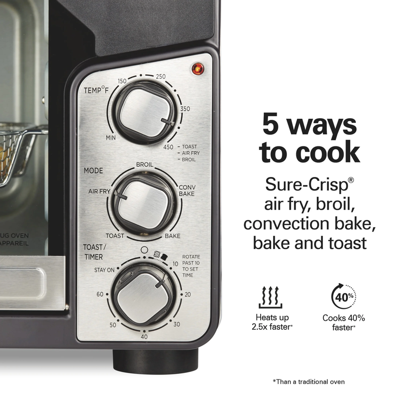 Easy View XL Toaster Oven with Sure Crisp  Air Fry, 1750W, 6 Slice Capacity, 3143