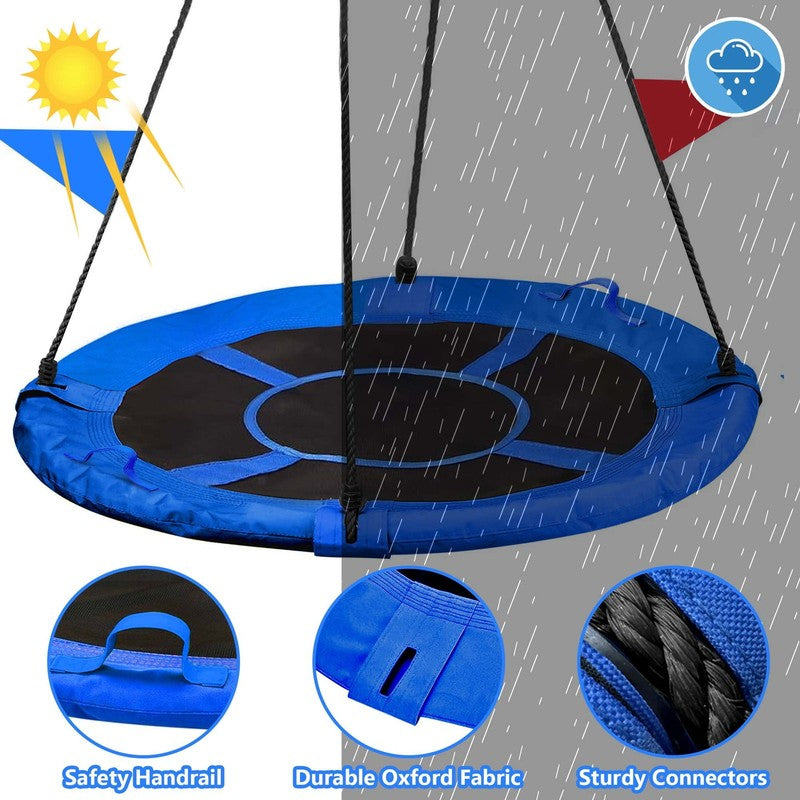 40" Saucer Swing 750lb Waterproof Oxford Tree Swing for Kids, Outdoor, Blue1