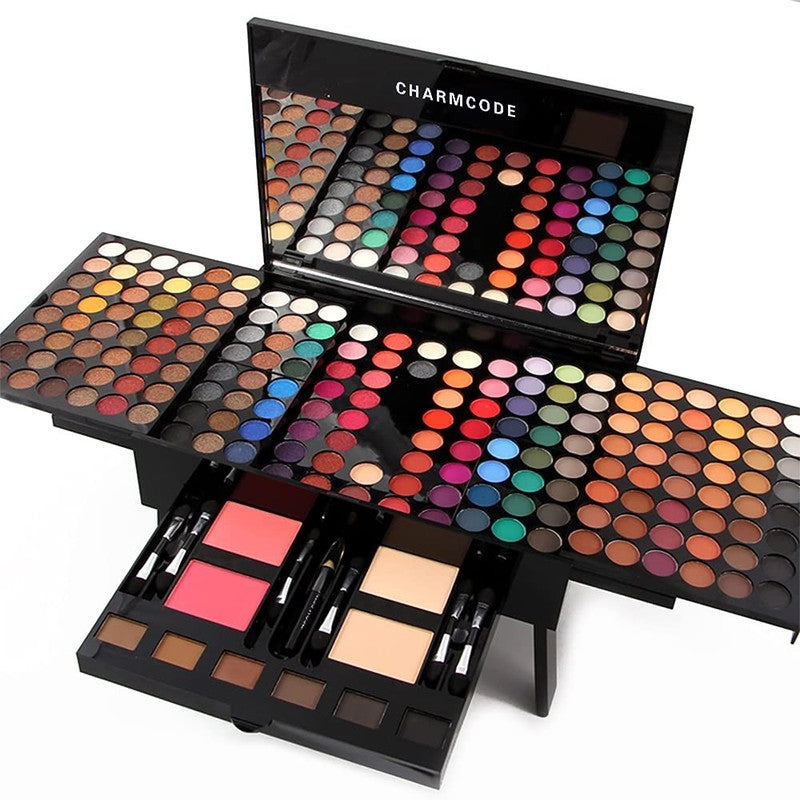 190 Colors Cosmetic Make up Palette Set Kit Combination with Eyeshadow Facial Bl1