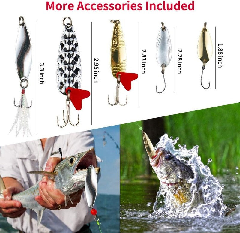 Ultimate Freshwater Fishing Lures Kit for Bass, Trout & Salmon Tackle Box4