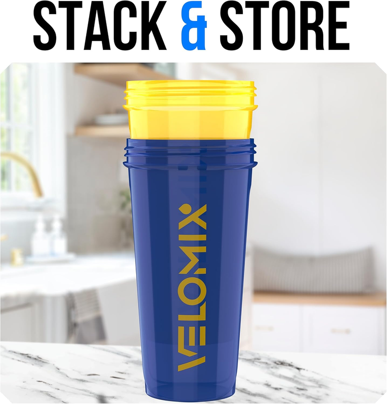 2 Pack 28oz Protein Shaker Bottles Wire Whisk Leakproof Stand Strong5