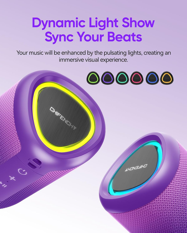 Portable Bluetooth Speaker IPX5 Waterproof BT 5.3 TWS Beach Camping2
