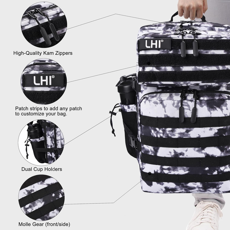 Military 45L Tactical Backpack Blue Assault Pack w/ Shoe Compartment5