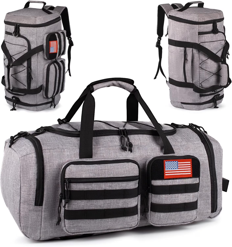 2Pc Travel Duffel Bag Set Waterproof Carry On Weekender w/ Toiletry Bag4