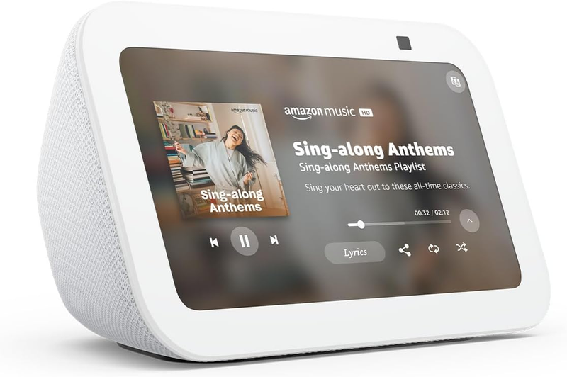 Amazon Echo Show 5 Smart Display Alexa+ 2X Bass Glacier White New1