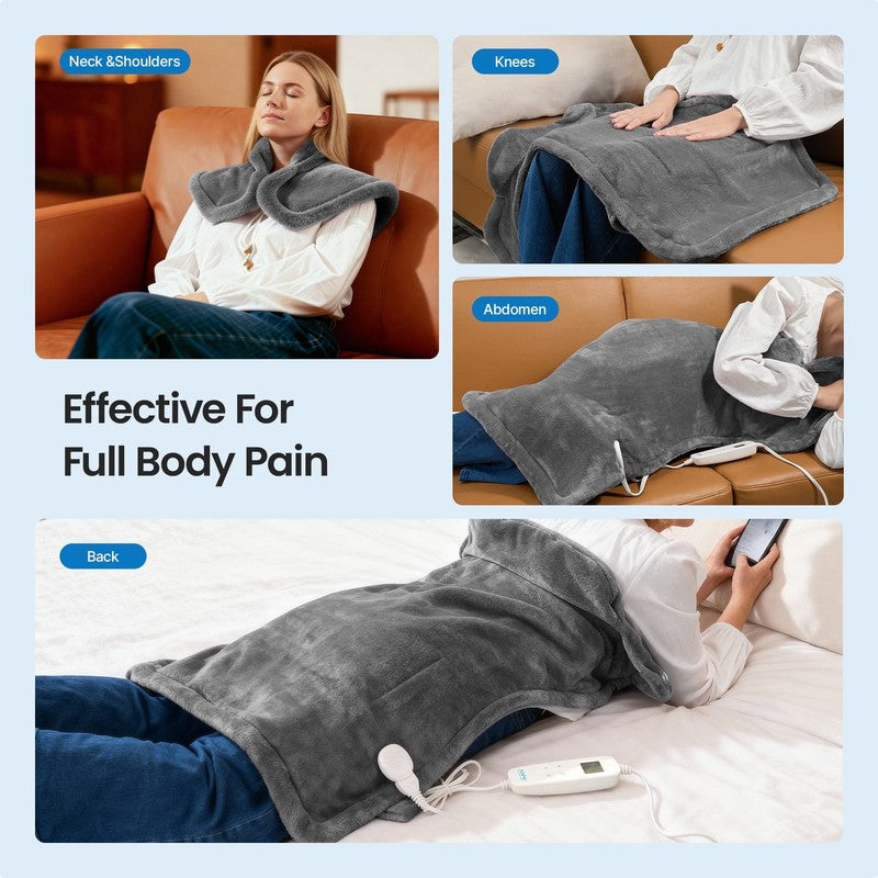 "24X37" Shoulder Heating Pad for Back Pain Relief, Electric Large Heating Pad fo10