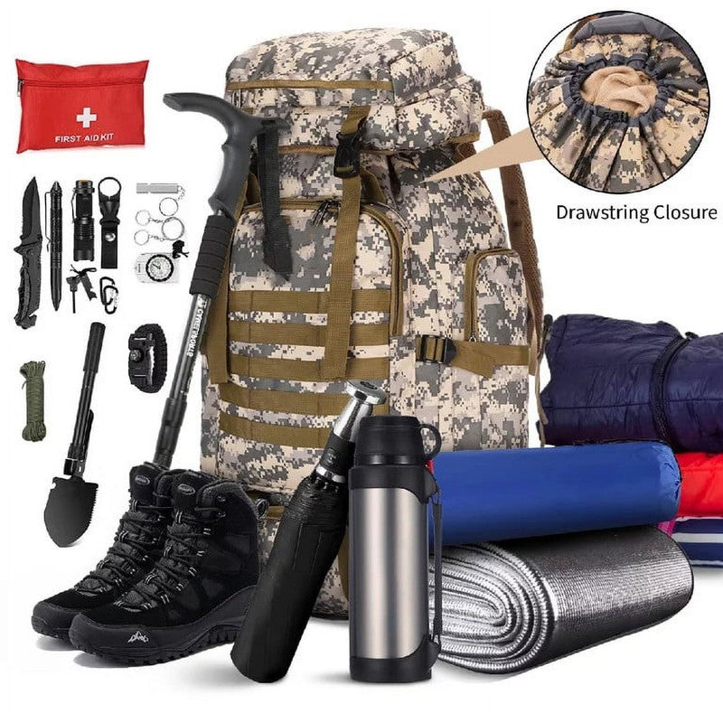 100L Waterproof Hiking Camping Backpack Heavy Duty Durable Outdoor Travel Bag4