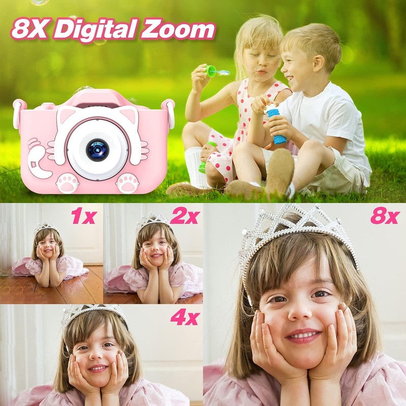 Kids Digital Video Camera Toy w/ Cartoon Cover 32GB SD Card Ages 3 86