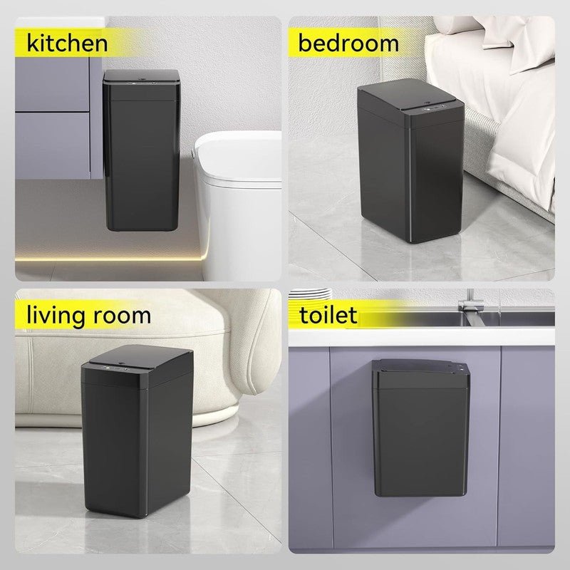 2Pack 2.6 Gallon Touchless Motion Sensor Trash Can - Slim Waterproof Design6