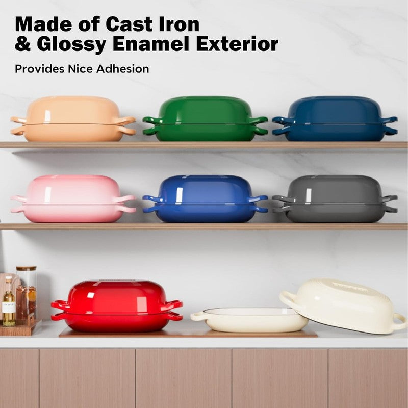 5QT Cast Iron Dutch Oven Bread Kit w/ Banneton Lame Sourdough Pink7