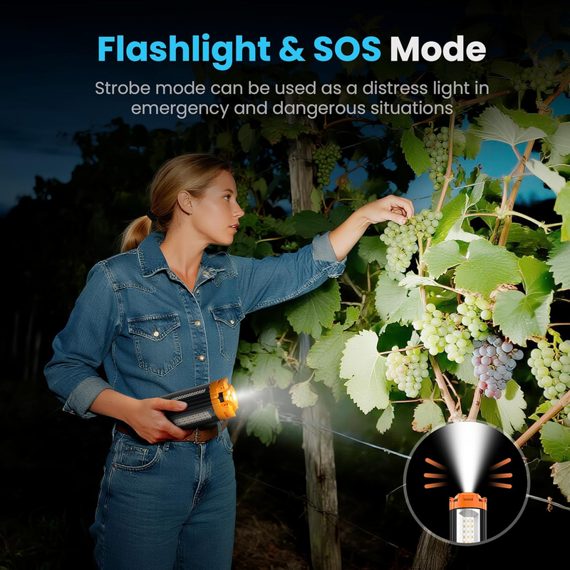Rechargeable Camping Lights with Remote & Detachable Tripod Max Height 6.7 Ft, P5