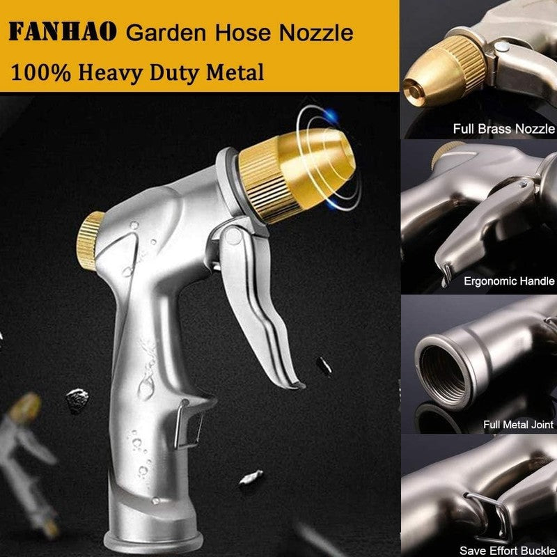 Metal Garden Hose Nozzle 4 Mode High Pressure Sprayer for Plants & Car2