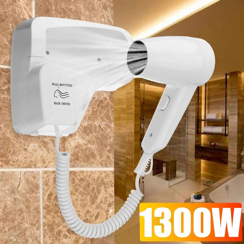 Hotel Wall Mount Hair Dryer Hairdryer for Home Bathroom Toilet Salon, 2-Speed, 12