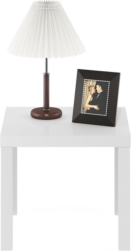 Classic Square Parsons Side End Table, 1-Pack, White3