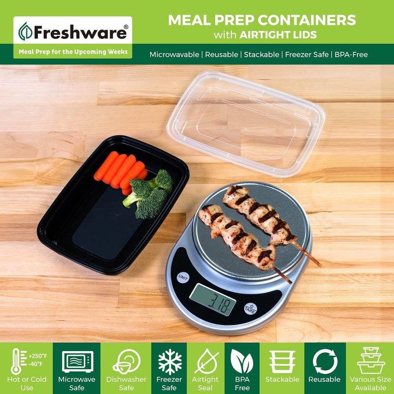 Meal Prep Containers [50 Pack] 1 Compartment Food Storage Containers with Lids, 1