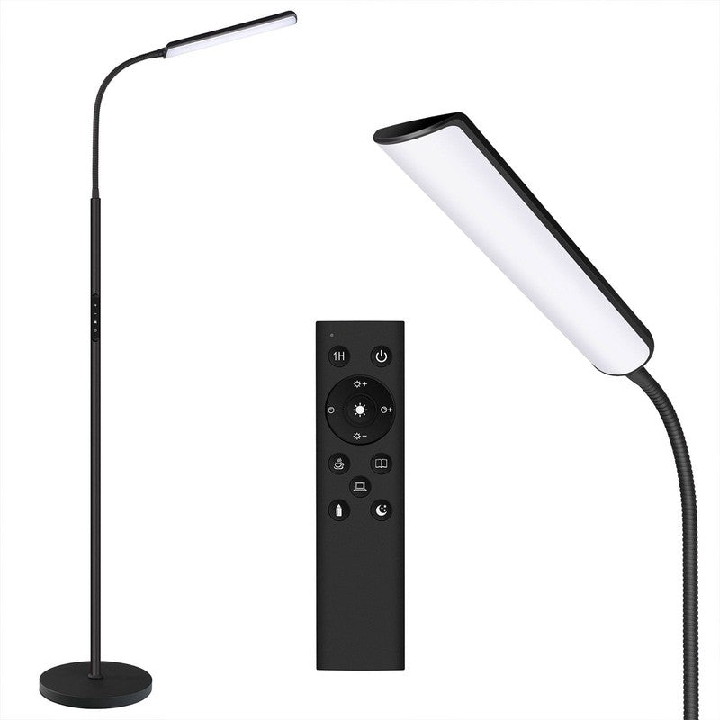 LED Dimmable Floor Lamp w/ Remote & Touch, 3 Colors, Black Modern Standing Lamp8