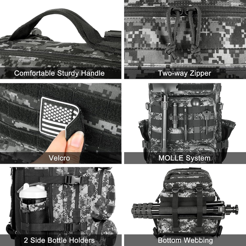 50L Tactical Military Backpack Army Assault Pack Bug Out Bag Water Resistant4