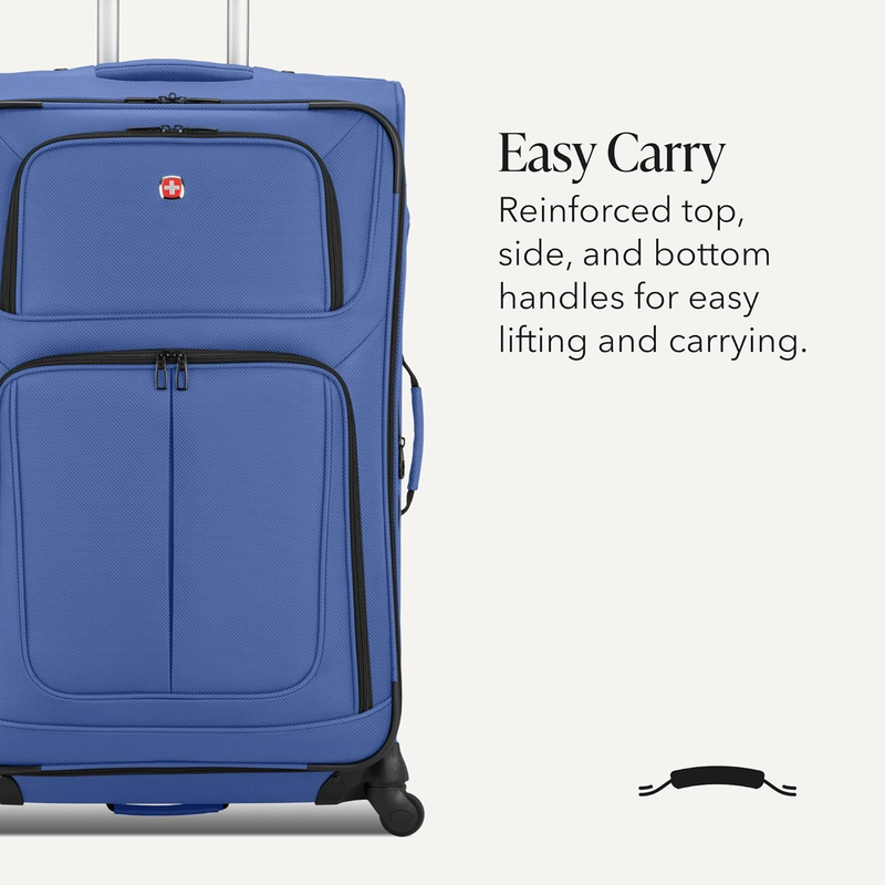 30" Softside Expandable Spinner Luggage Lightweight Checked Suitcase Regatta4