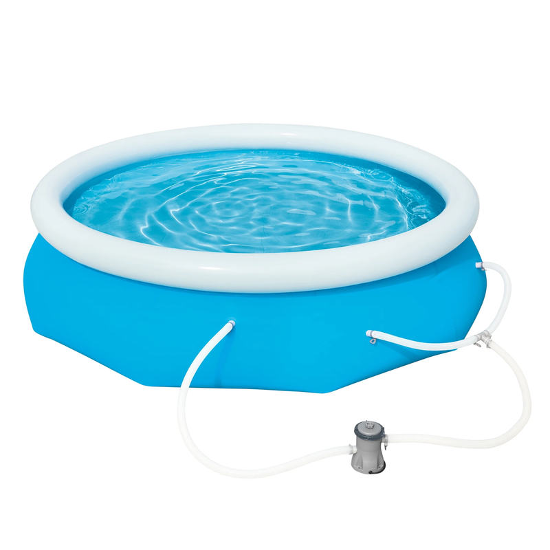 Fast Set 10’ X 30” round Inflatable Soft Sided above Ground Pool Set0
