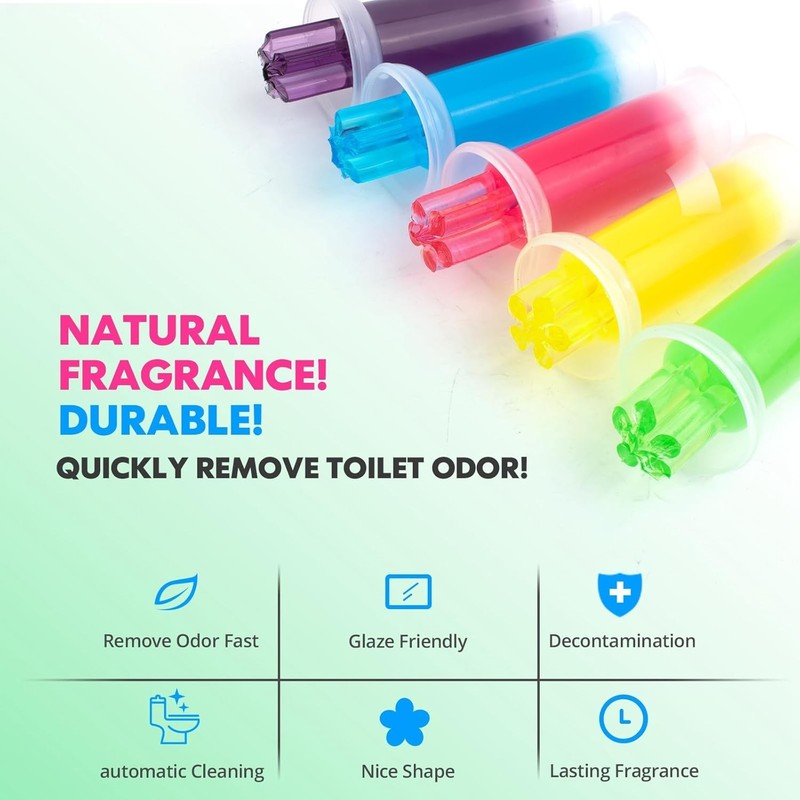 Toilet Gel, 120 Count 9 Kinds of Scent Toilet Gel Stamp Toilet Bowl Cleaners4