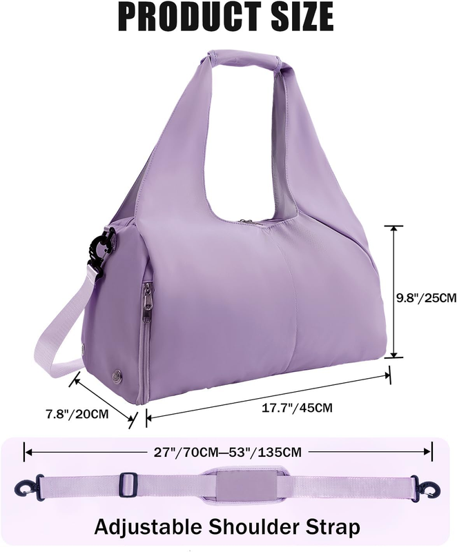 Gym Bag for Women with Shoe Compartment Yoga Mat Bag with Wet Pocket and Water B3
