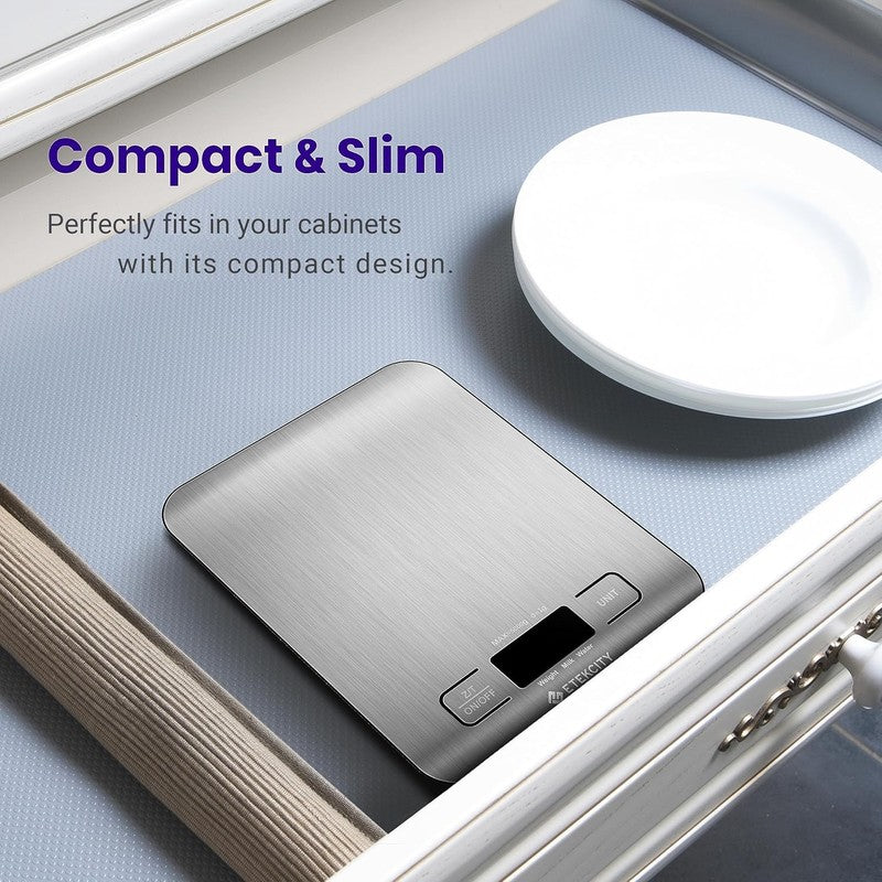 Digital Kitchen Scale for Cooking, Baking & Meal Prep   Stainless Steel Design4