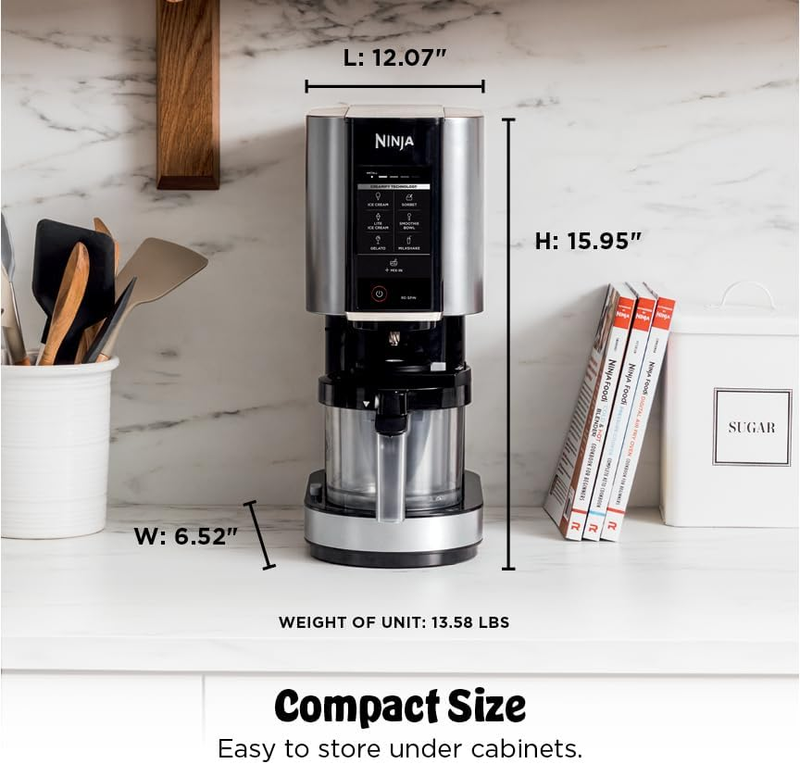 Ninja Creami NC301 Ice Cream Maker 2 Pints 7 Programs Silver11