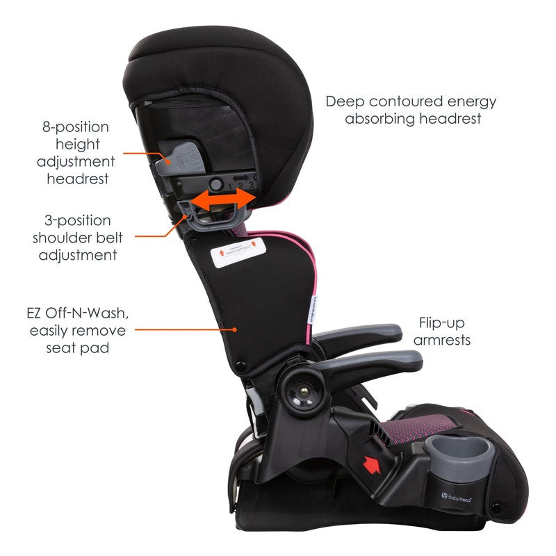 Protect 2-In-1 Folding Booster Car Seat - Pink Tech - Pink2