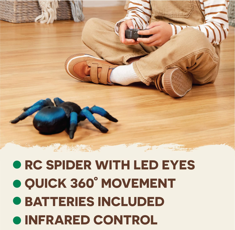 – Remote Control Tarantula for Kids with LED Eyes – Realistic Spider Toy with Mo4