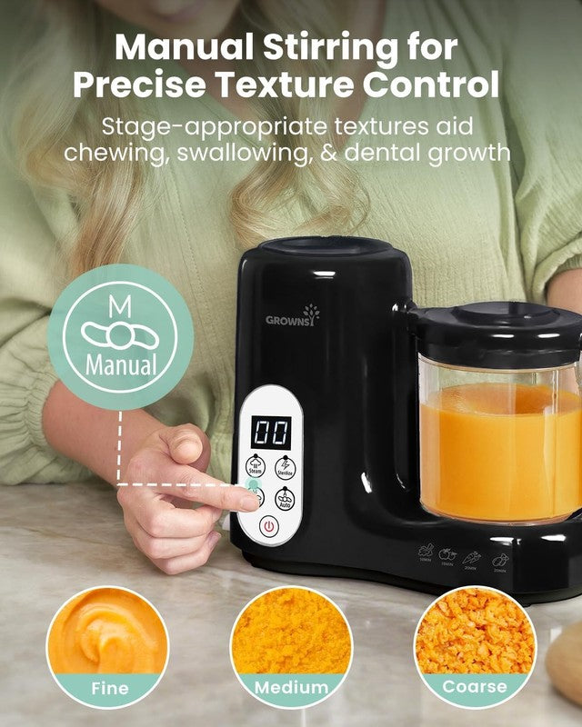 Baby Food Maker Steamer Blender Grinder One-Step Auto Cooking Black4