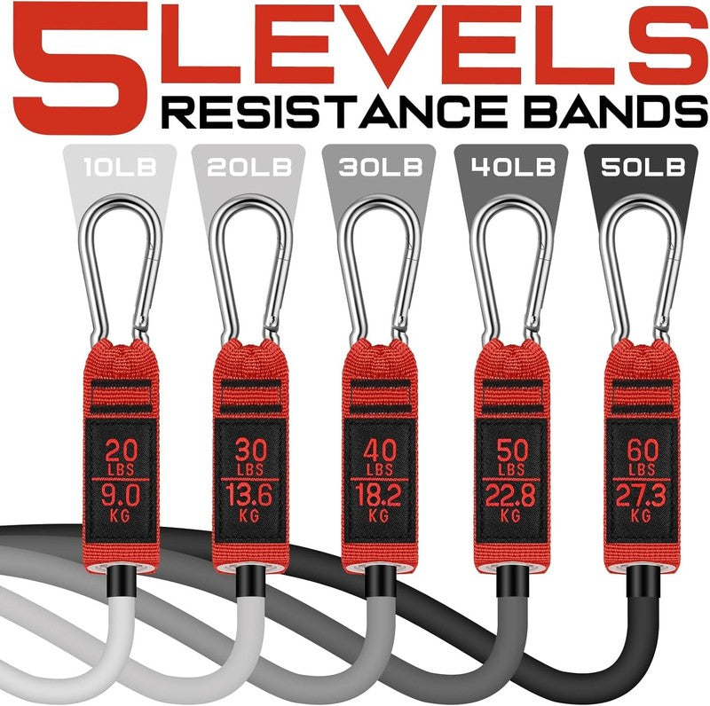 Resistance Bands Set w/ Handles Door Anchor Ankle Straps Home Gym Workout1