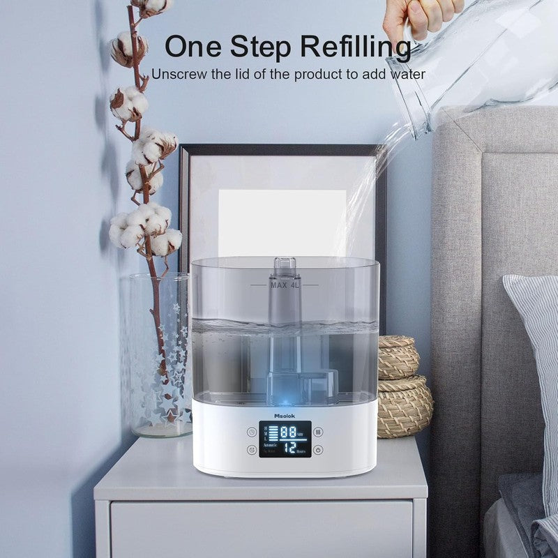 Humidifier 4L Cool Mist Top Fill Quiet 40H Auto Shut Off for Home Baby2