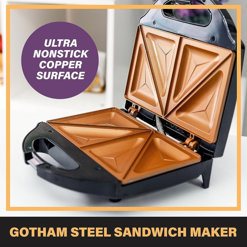 Nonstick Panini Press Sandwich Maker – 2 in 1 Grill for 2 Sandwiches 2