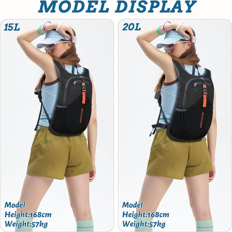 15L Small Hiking Backpack for Men Women Foldable Packable Back Pack Ultralight H4