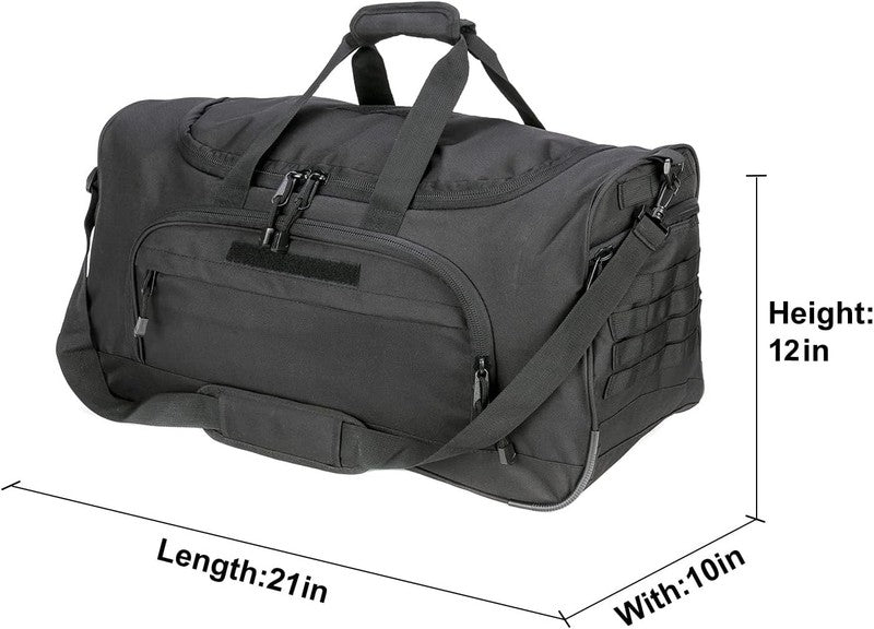Gym Duffel Bag for Men Sports Duffel Bag with Shoe Compartment (Black Model B)6